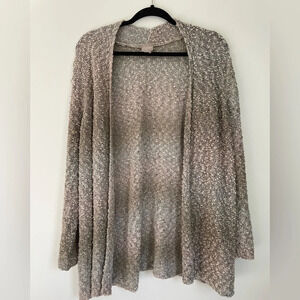 Chico’s 2 Women’s Cardigan Sweater Open Front Textured